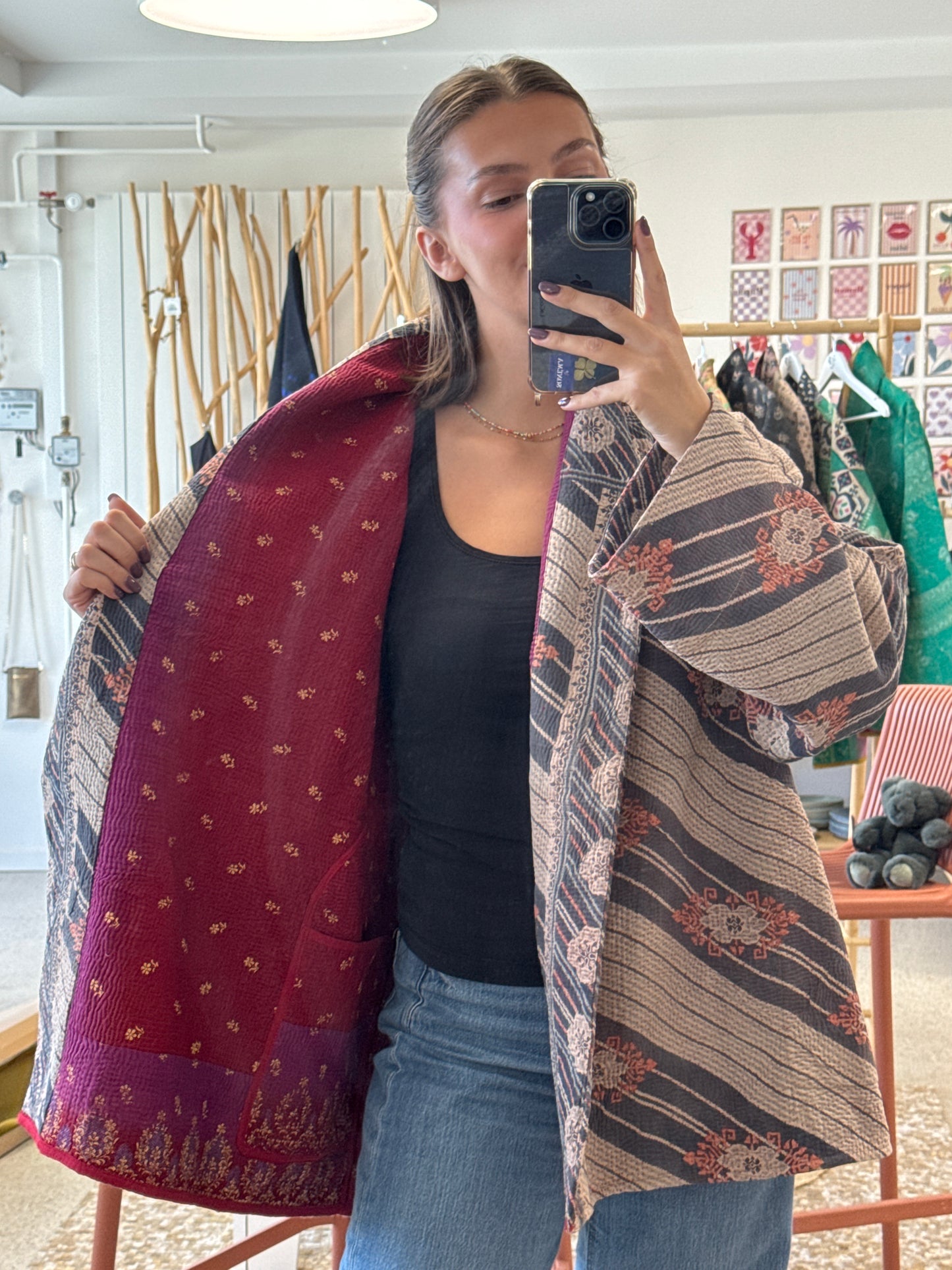 Veste longue - kantha vintage
