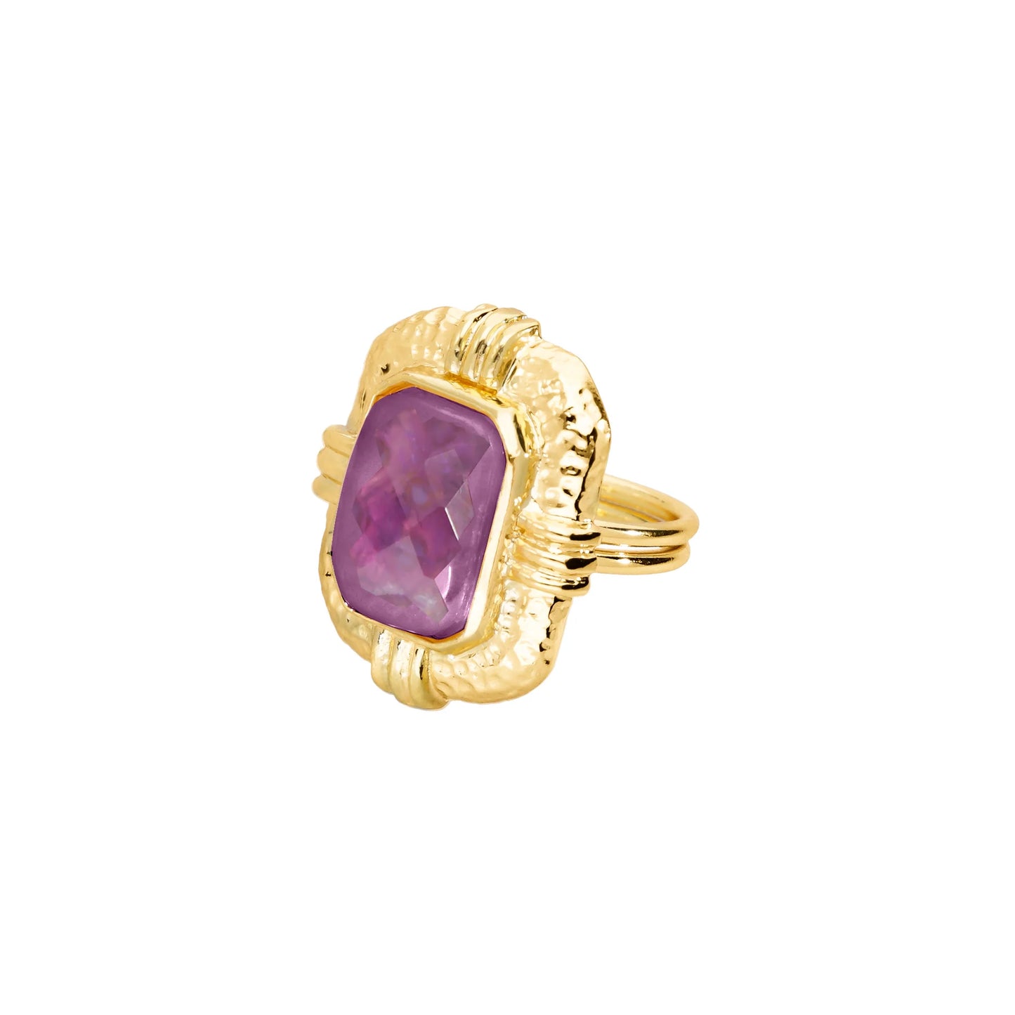 Bague à pierre - 3 couleurs
